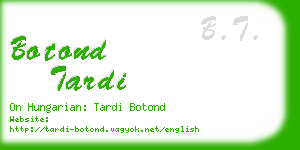 botond tardi business card